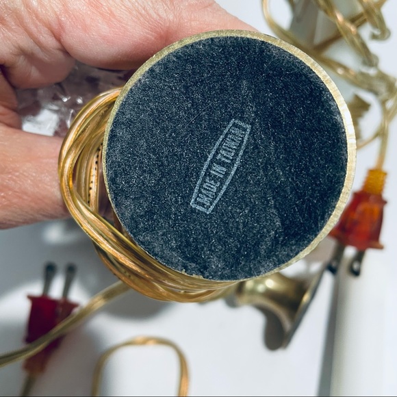 Vintage white & brass Christmas holiday window lights - Picture 10 of 12